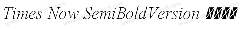 Times Now SemiBoldVersion字体转换